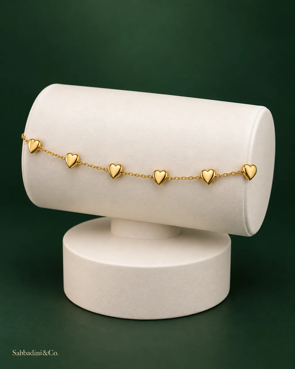 Pulseira Golden Hearts Banhada a Ouro 18k — mostruário