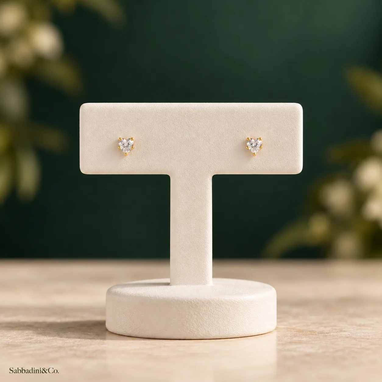 Brinco Heart Zircônia Banhado a Ouro 18k (P) — mostruário