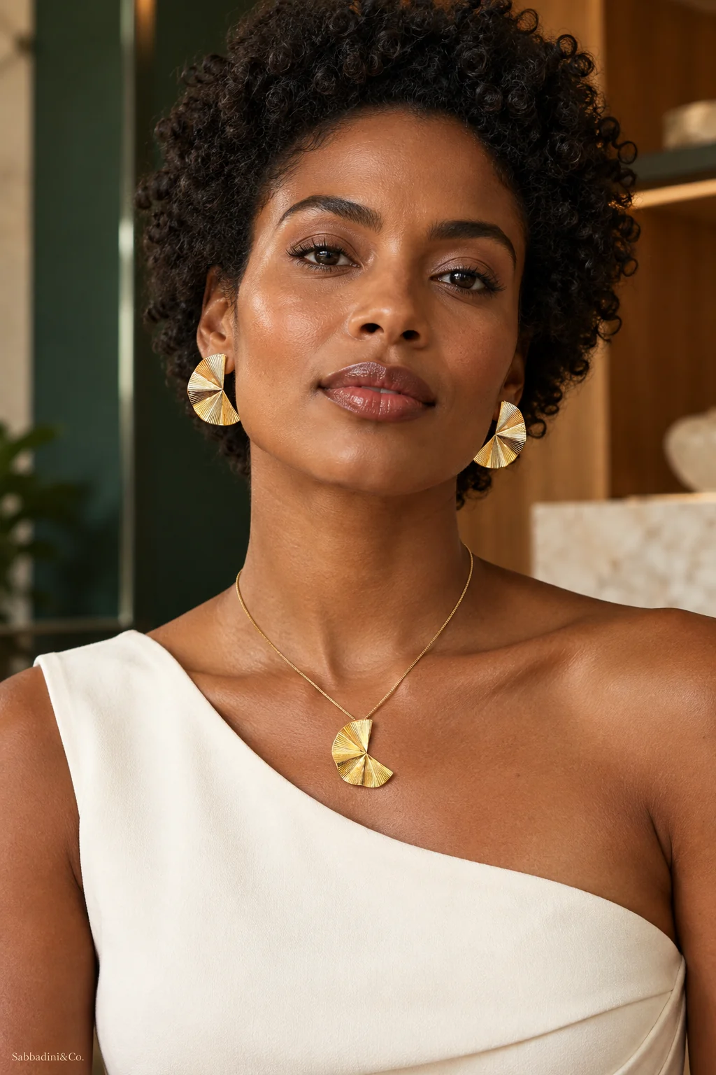 Conjunto Leque Banhado a Ouro 18K — vista 3