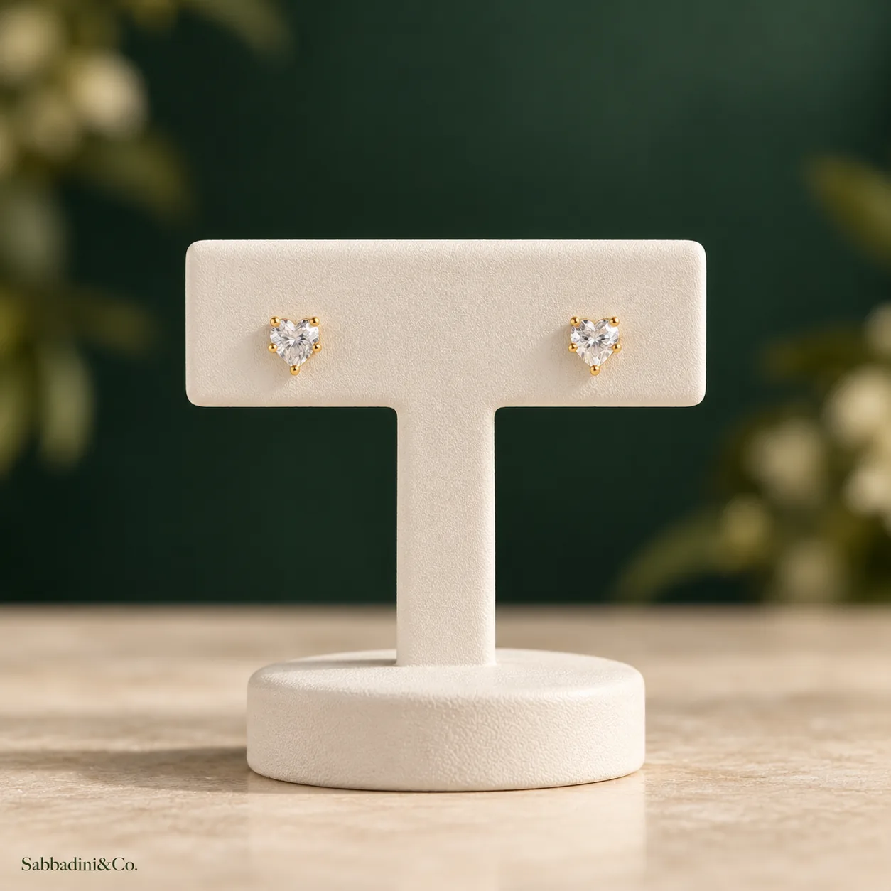Brinco Heart Zircônia Banhado a Ouro 18k (M) — mostruário