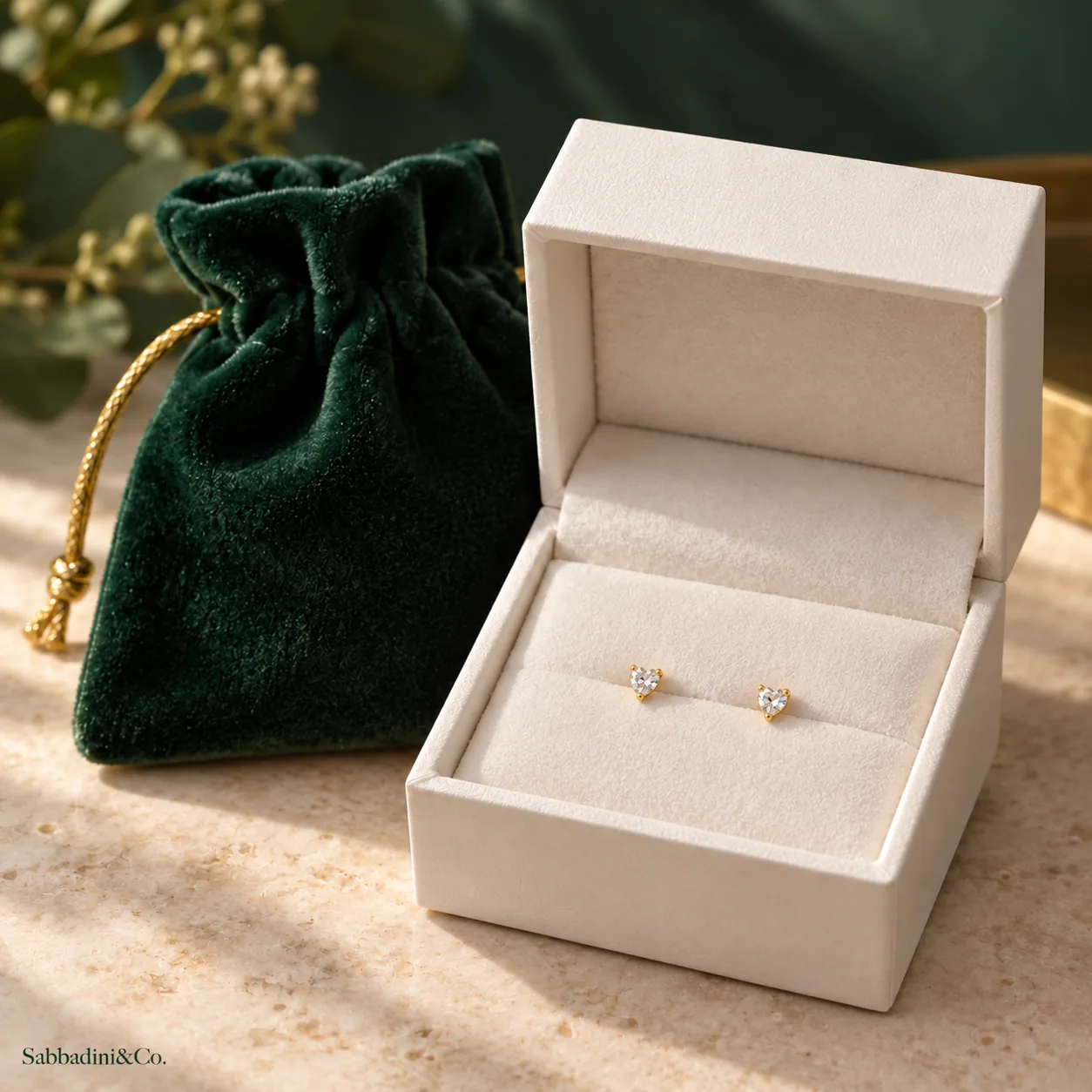 Brinco Heart Zircônia Banhado a Ouro 18k (P) — vista 4